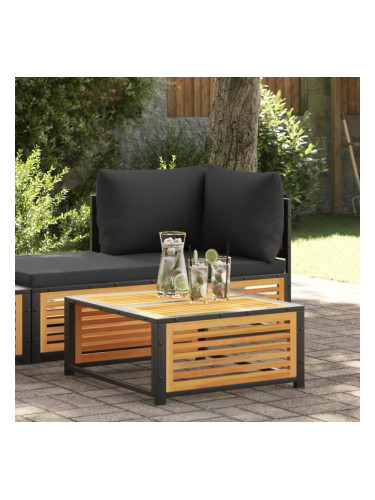 Sonata H Градинска маса 68x68x30 см масивна акация