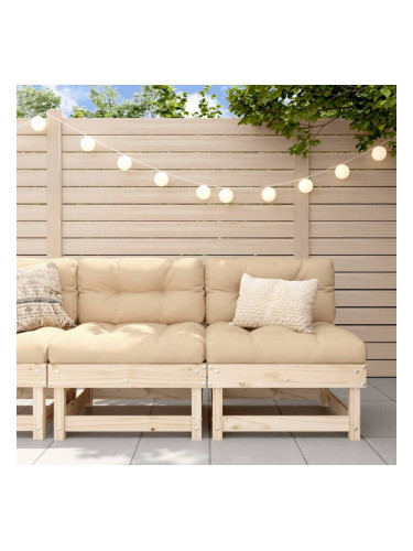 Sonata H Средни дивани с възглавници, 2 бр, борово дърво масив