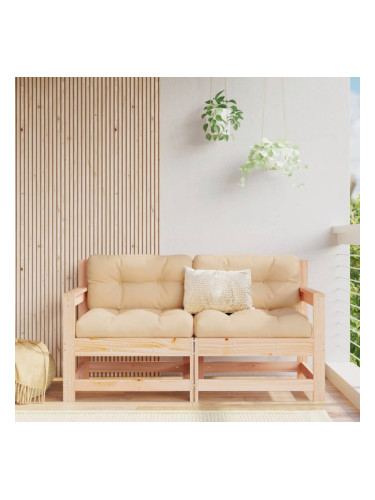 Sonata H Градински столове с възглавници, 2 бр, бор масив