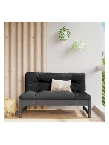 Sonata H Среден диван, сив, 120x80 см, борово дърво масив