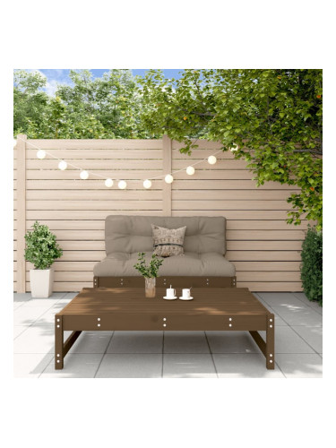 Sonata H Градински лаундж комплект, 2 части, меденокафяв, бор масив