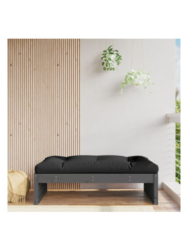 Sonata H Градинска табуретка, сива, 120x80 см, борова дървесина масив