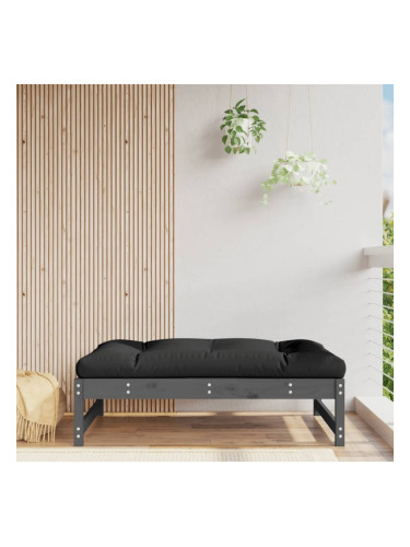 Sonata H Градинска табуретка, сива, 120x80 см, борова дървесина масив