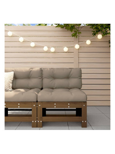 Sonata H Градински среден диван, меденокафяв, бор масив