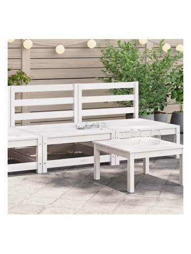 Sonata H Градински кресла без подлакътници 2бр бял 70x70x67 см бор масив