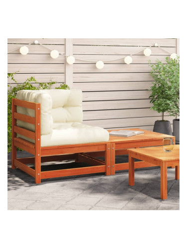 Sonata H Градински ъглов диван с възглавници и табуретка за крака