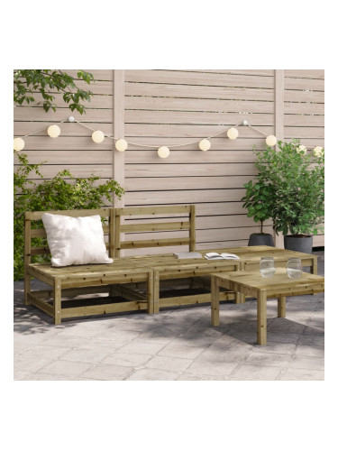 Sonata H Градинско кресло без подлакътници, с табуретка, импрегниран бор