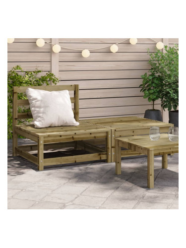 Sonata H Градинско кресло без подлакътници, с табуретка, импрегниран бор