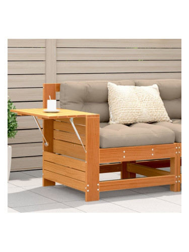 Sonata H Градинско кресло с подлакътник с възглавница восъчнокафяв бор