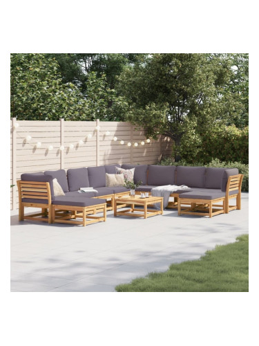 Sonata H Градински лаундж комплект 11 части с възглавници акация масив