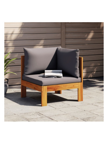 Sonata H Градински ъглов диван с възглавници, акация масив
