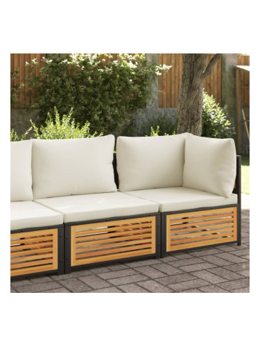 Sonata H Градински диван с възглавници, 2-местен, масивна акация