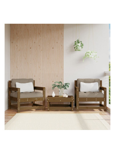 Sonata H Градински столове, 2 бр, меденокафяви, бор масив