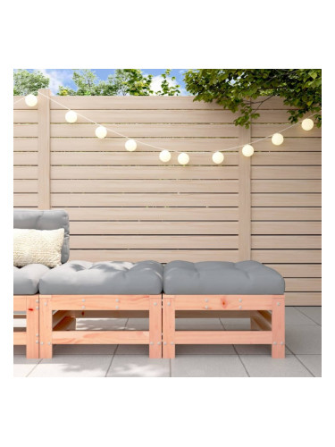 Sonata H Градински табуретки с възглавници, 2 бр, дугласко дърво масив