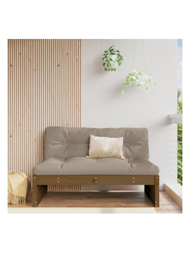 Sonata H Среден диван, меденокафяв, 120x80 см, борово дърво масив