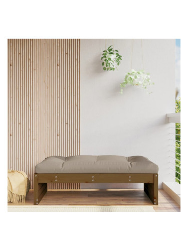 Sonata H Градинска табуретка, меденокафява, 120x80 см, бор масив