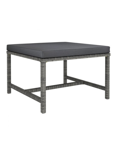 Sonata H Модулна табуретка с възглавница, сива, полиратан