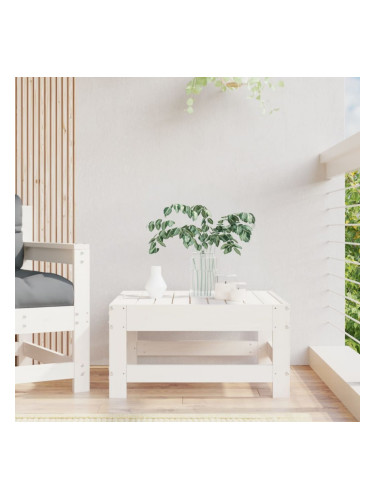 Sonata H Градинска табуретка, бяла, борово дърво масив