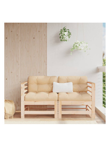 Sonata H Градински ъглови дивани, 2 бр, бор масив