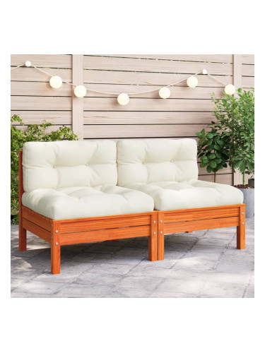 Sonata H Градинско кресло без подлакътници с възглавници восъчнокафяв