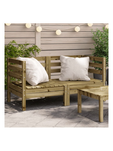 Sonata H Градински ъглови дивани, 2 бр, импрегниран бор