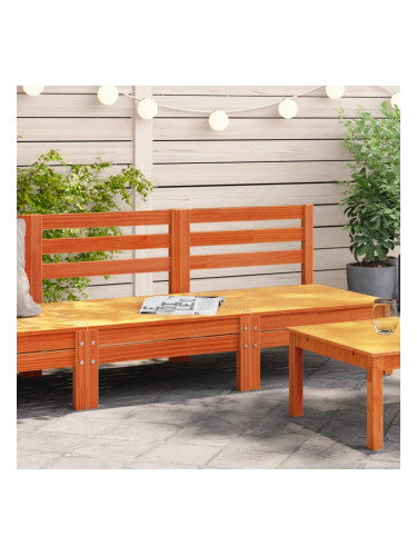 Sonata H Градински дивани без подлакътници 2 бр восъчнокафяв дърво масив