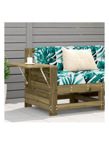 Sonata H Градински диван с подлакътник и странична масичка