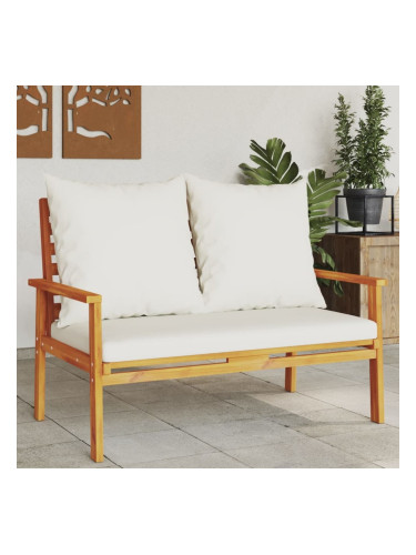 Sonata H Градинска пейка диван 120 см с възглавница масивно дърво акация