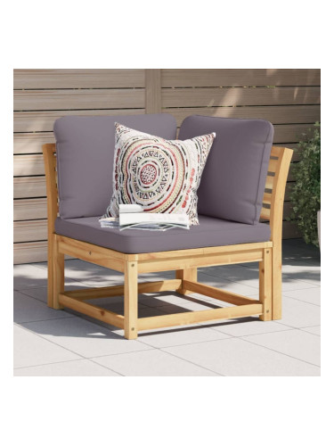 Sonata H Градински ъглов диван с възглавници 73x73x65 см акация масив