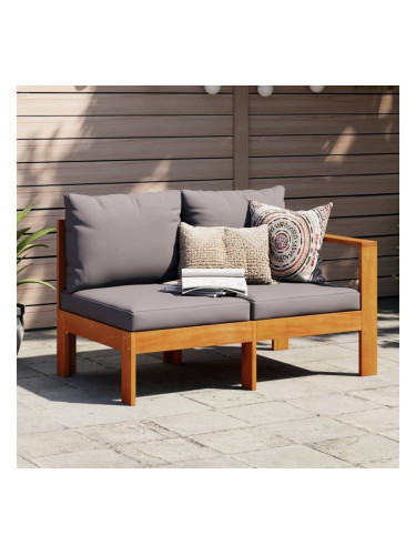 Sonata H Градински диван с 1 подлакътник, 2-местен, масивна акация