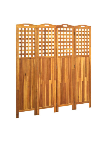 Sonata H Параван за стая, 4 панела, 161x2x170 cм, акациево дърво масив