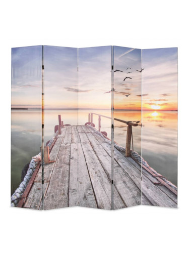 Sonata H Сгъваем параван за стая, 200x170 см, езеро