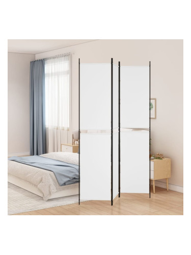 Sonata H Параван за стая, 3 панела, бял, 150x220 см, плат