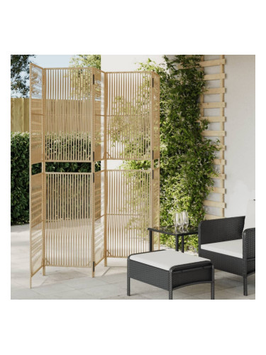 Sonata H Параван за стая, 5 панела, бежов, полиратан