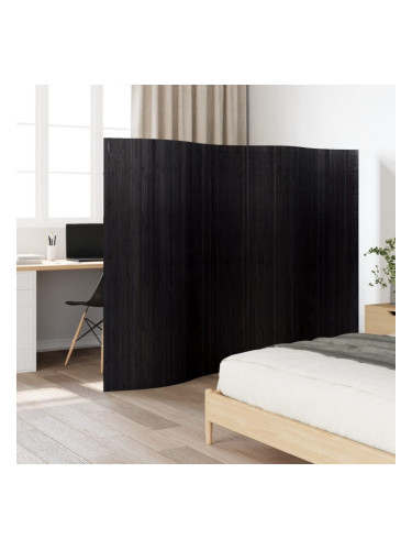 Sonata H Преграда за стая, черен, 165x250 см, бамбук