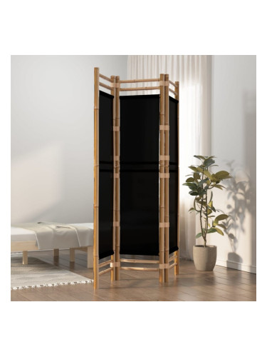 Sonata H Сгъваема 3-панелна преграда за стая 120 см бамбук и платно