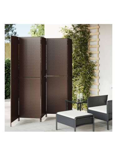 Sonata H Параван за стая, 5 панела, бежов, полиратан