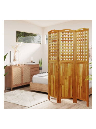 Sonata H Параван за стая, 3 панела, 121,5x2x180 cм, акациево дърво масив