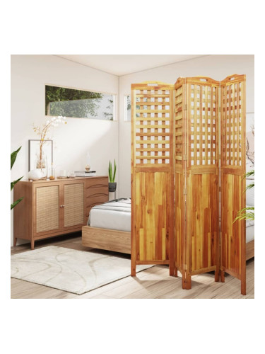 Sonata H Параван за стая, 4 панела, 162x2x180 cм, акациево дърво масив
