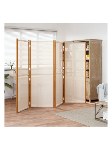 Sonata H Параван за стая, 4 панела, кремавобял, 280x180 cм