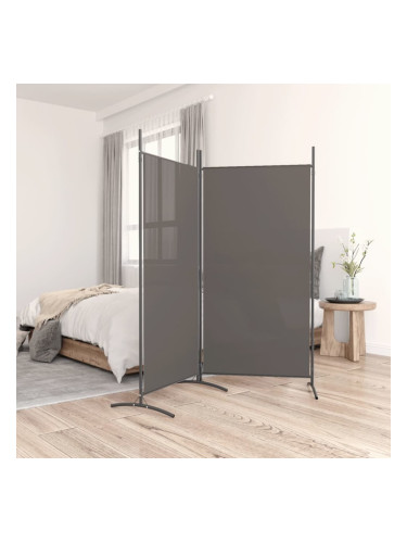 Sonata H Параван за стая, 2 панела, антрацит, 175x180 cм, текстил