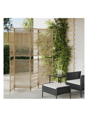 Sonata H Параван за стая, 4 панела, бежов, полиратан
