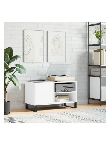 Sonata H Шкаф за грамофонни плочи бял 85x38x48 см инженерно дърво