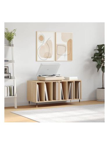 Sonata H Шкаф за винилови плочи сонома дъб 100x38x48 см инженерно дърво