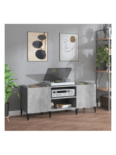 Sonata H Шкаф за грамофонни плочи сив 121x38x48 см инженерно дърво