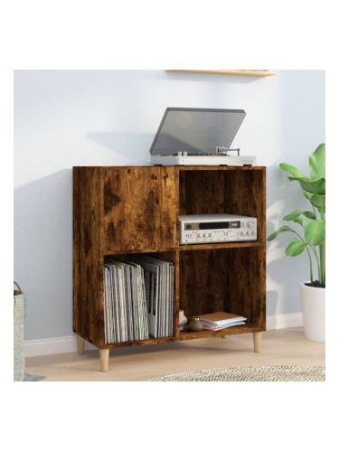 Sonata H Шкаф за винилови плочи опушен дъб 84,5x38x89 см инженерно дърво