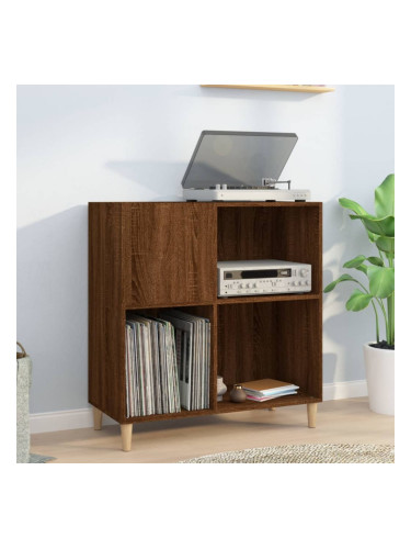 Sonata H Шкаф за винилови плочи кафяв дъб 84,5x38x89 см инженерно дърво