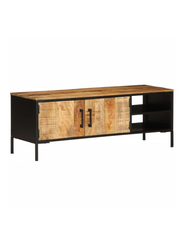 Sonata H ТВ шкаф, 110x35x40 см, грубо мангово дърво масив