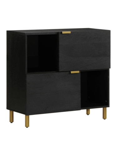 Sonata H Сайдборд, черен, 80x33x75 см, инженерно дърво
