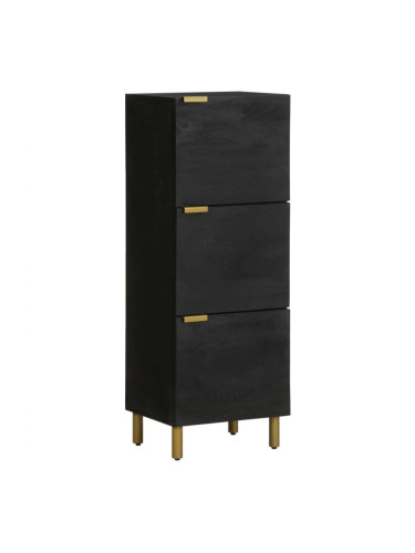 Sonata H Висок шкаф, черен, 40x33x110 см, инженерно дърво